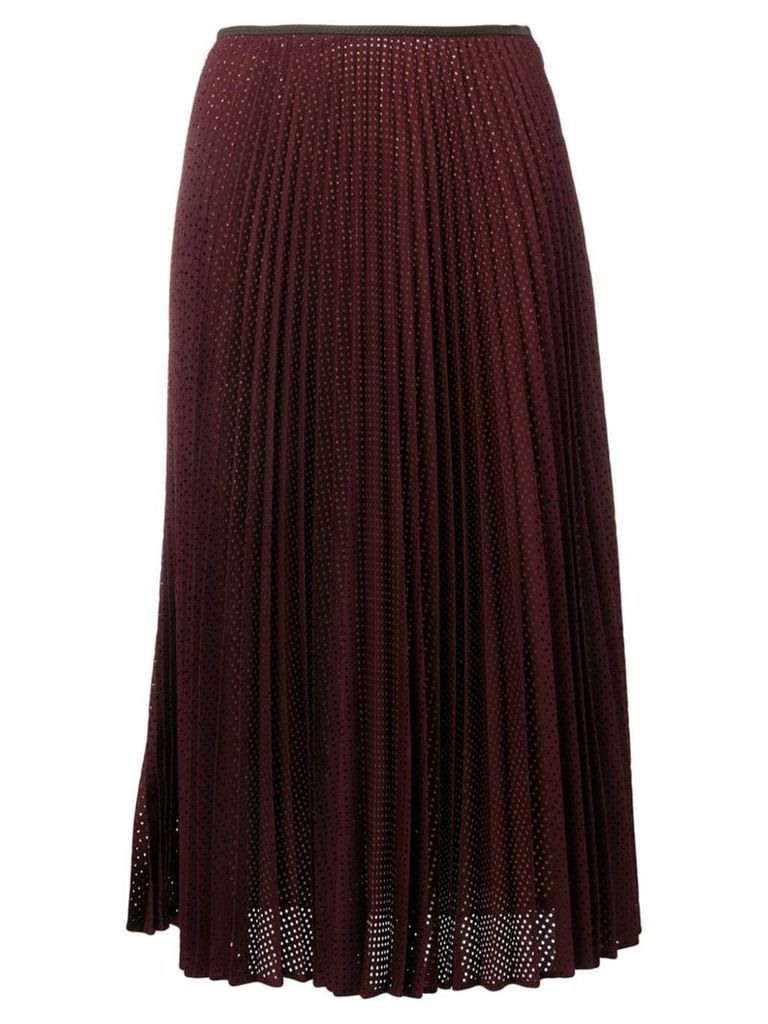 Fendi perforated pleated skirt - PURPLE