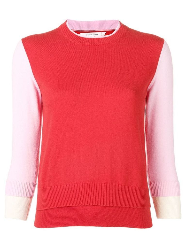 Chinti & Parker contrast panel sweatshirt - Red
