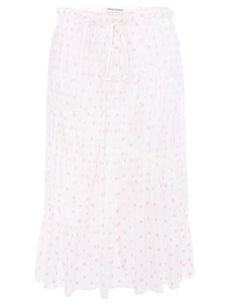 JW Anderson FIL COUPE PLEATED SKIRT - White