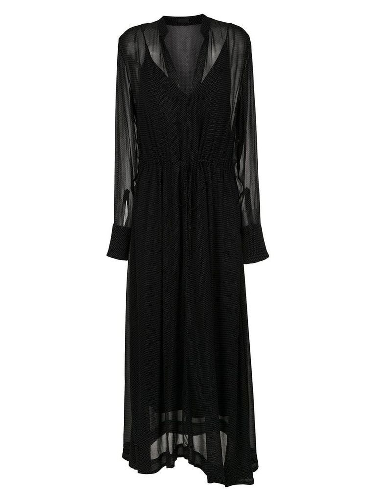 Osklen sheer long dress - Black
