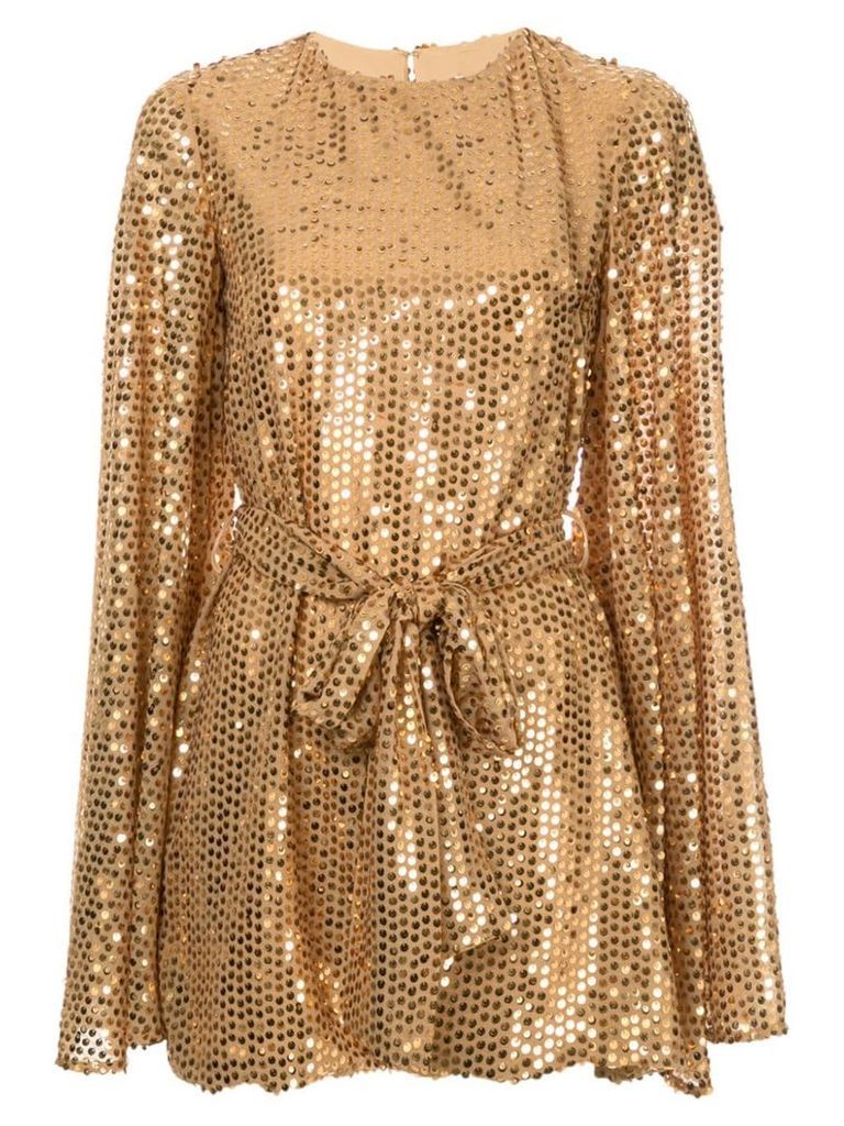 Caroline Constas sequinned mini dress - GOLD