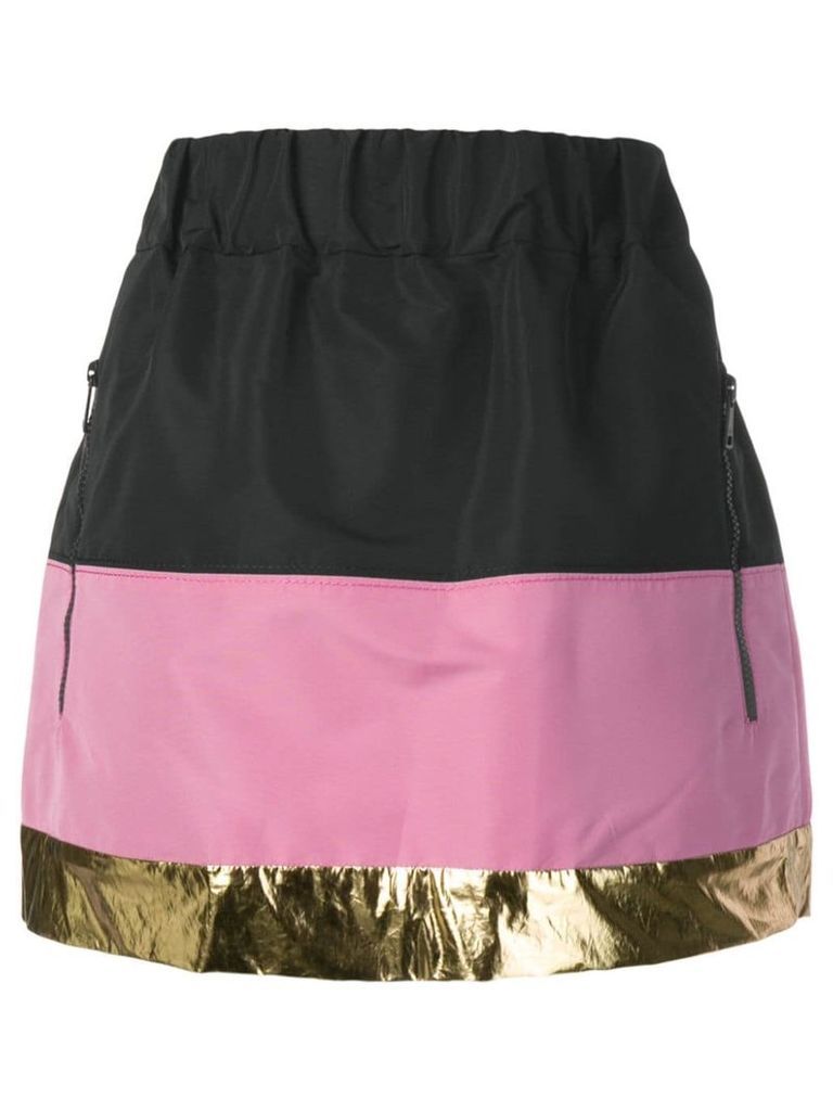Nº21 colour block skirt - Black