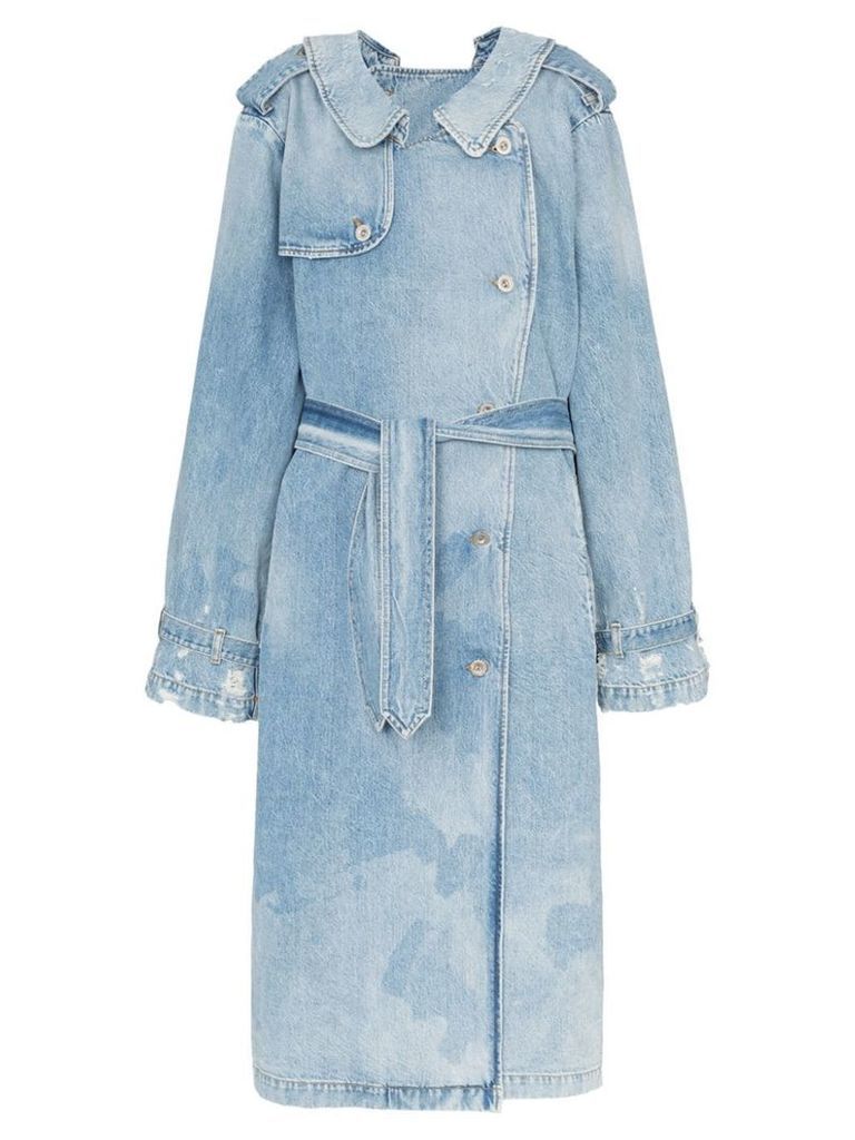 Unravel Project double-sided denim trench coat - Blue
