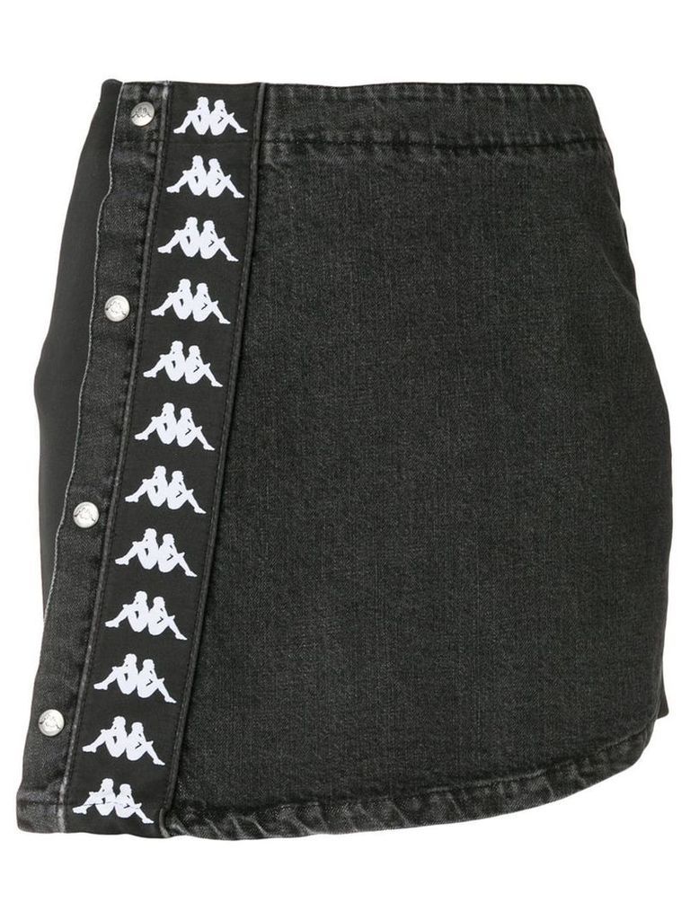 Kappa logo fitted mini skirt - Black