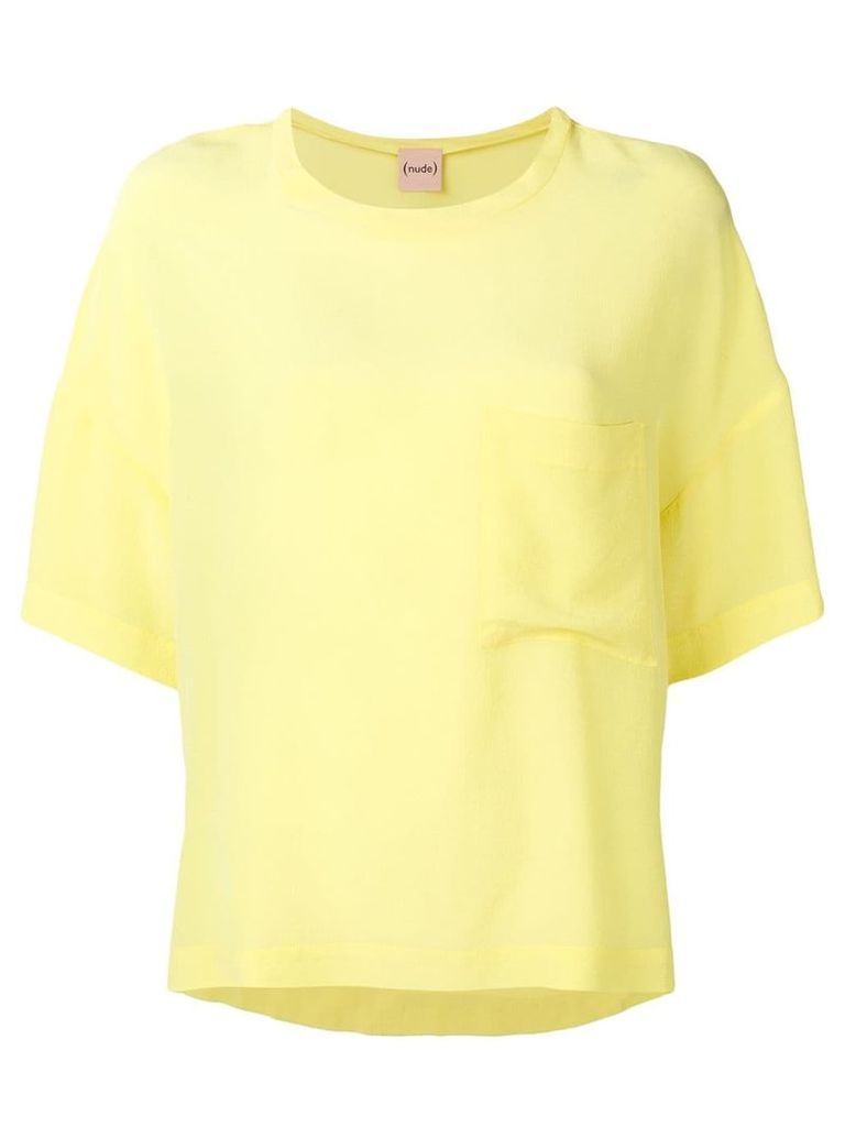 Nude oversized T-shirt - Yellow