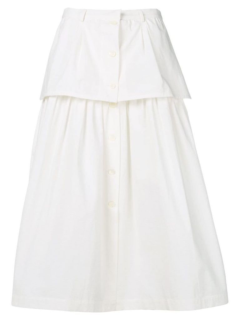 Sara Lanzi tiered skirt - White