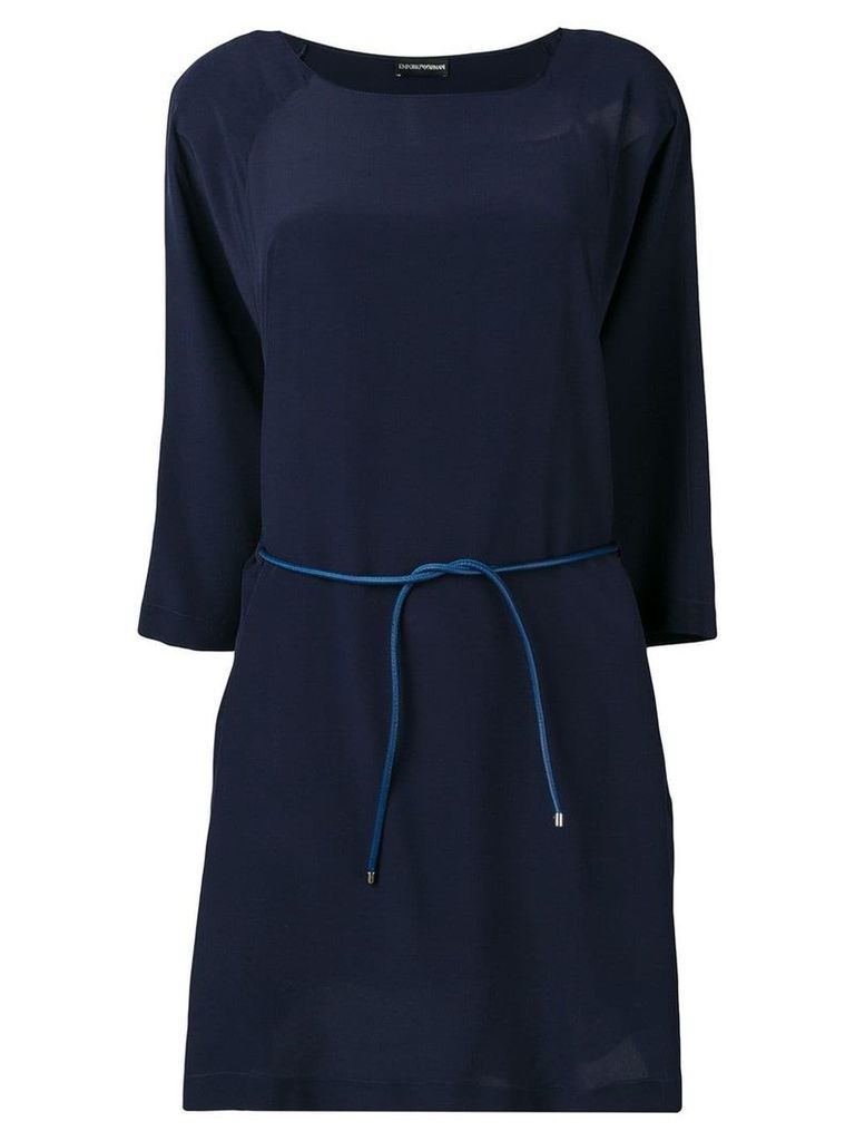 Emporio Armani belted shift dress - Blue