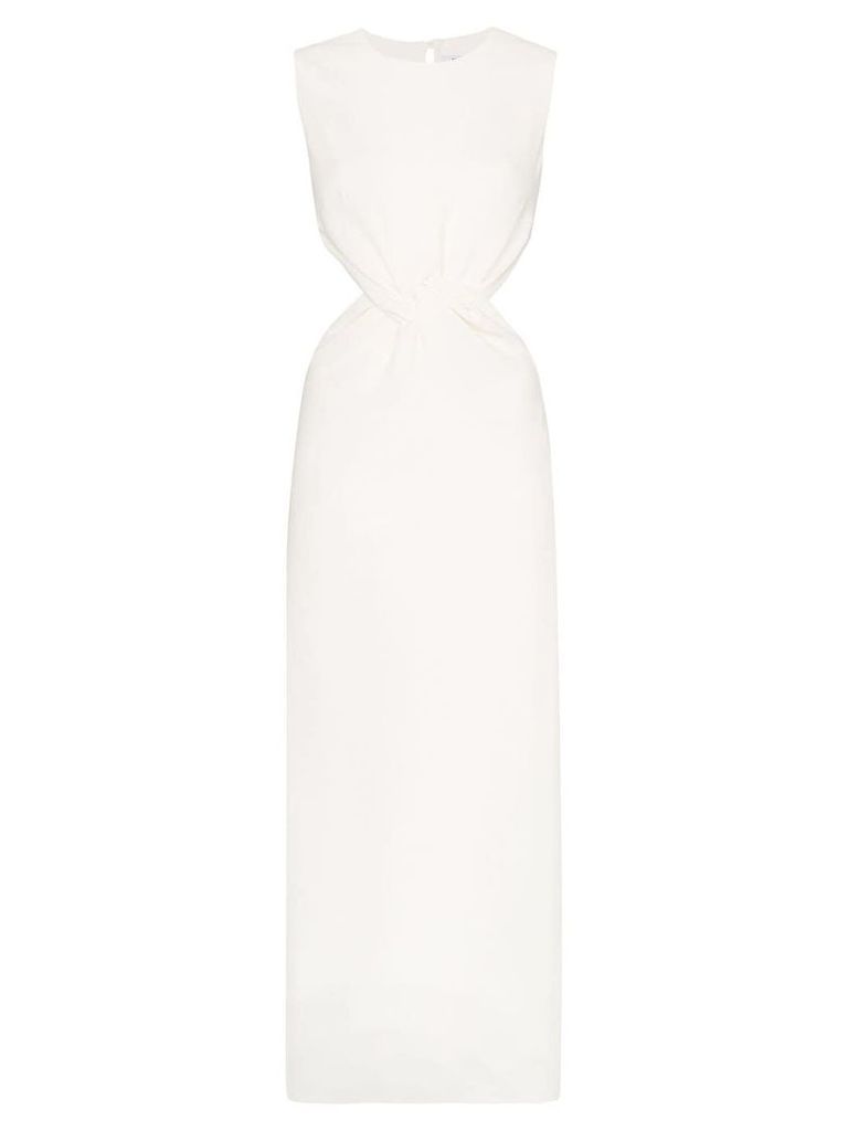 Deitas Olympia twist-front cutout dress - White