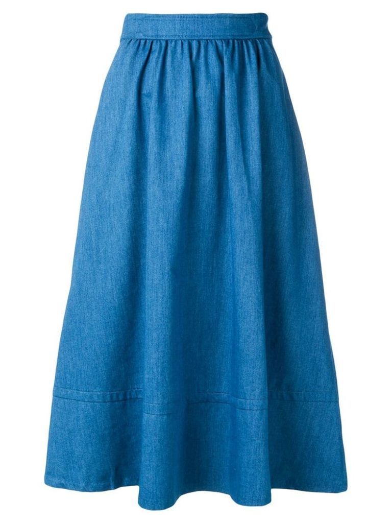 A.P.C. pleated midi skirt - Blue