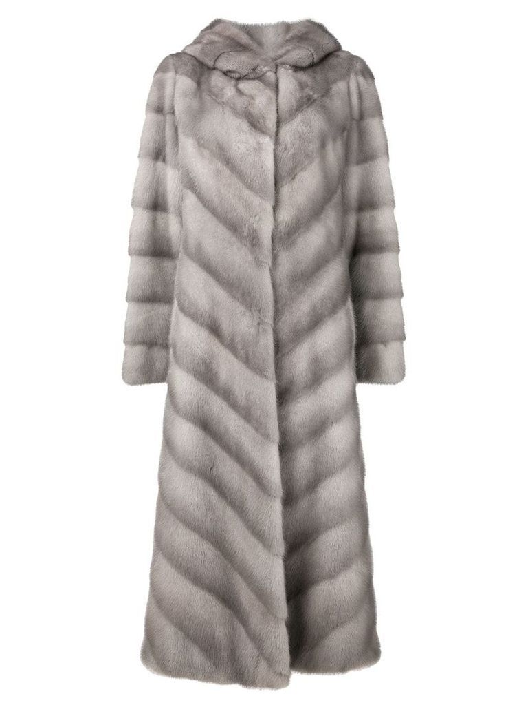 Liska Haty fur coat - Grey