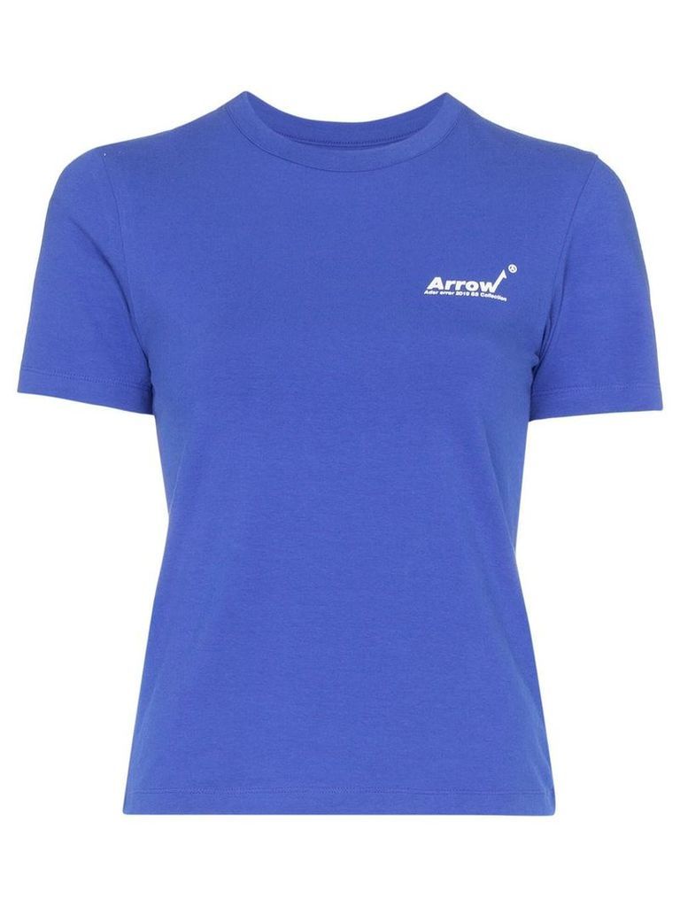 Ader Error logo-print cotton T-shirt - Blue