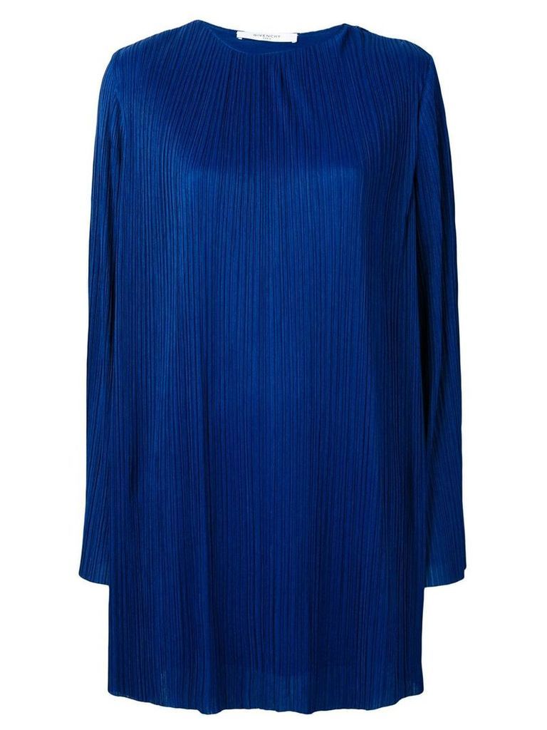 Givenchy pleated longsleeved dress - Blue