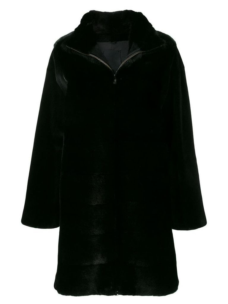 Liska Cara fur coat - Black