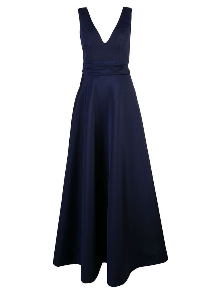 Nha Khanh V-neck gown - Blue