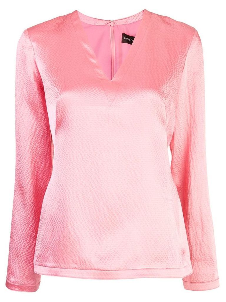 Brandon Maxwell textured blouse - Pink