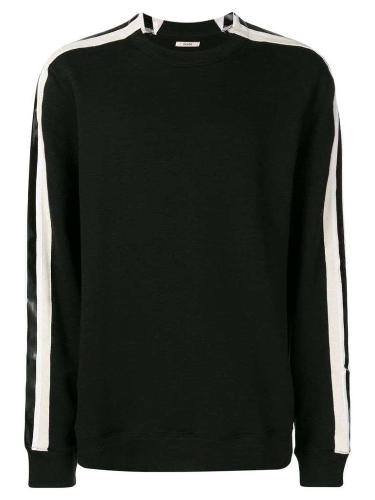 Zilver organic cotton side-stripe sweatshirt - Black