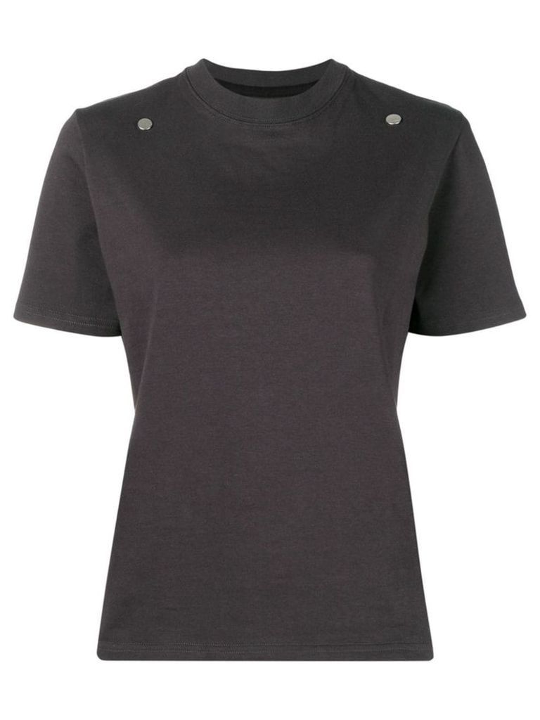 Zilver organic cotton stud-detail T-shirt - Grey
