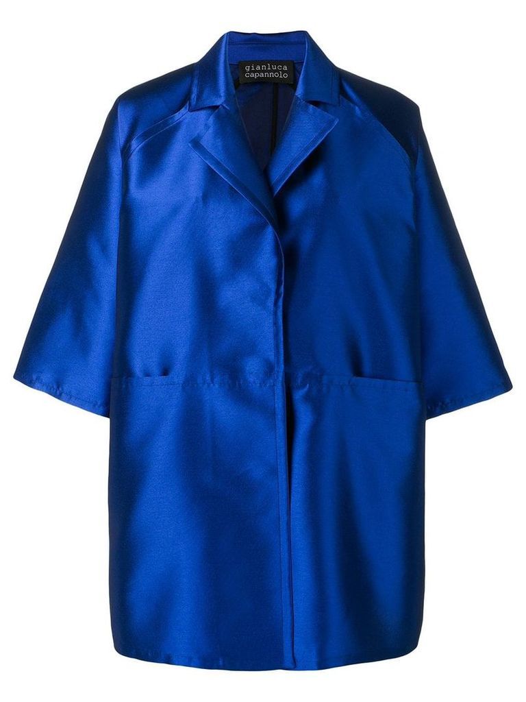 Gianluca Capannolo oversized wide sleeves coat - Blue