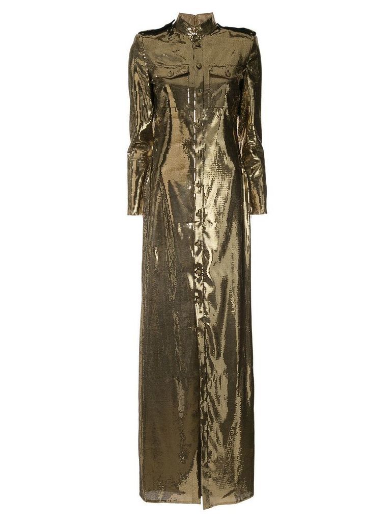 Ralph Lauren Collection sequin shirt dress - GOLD