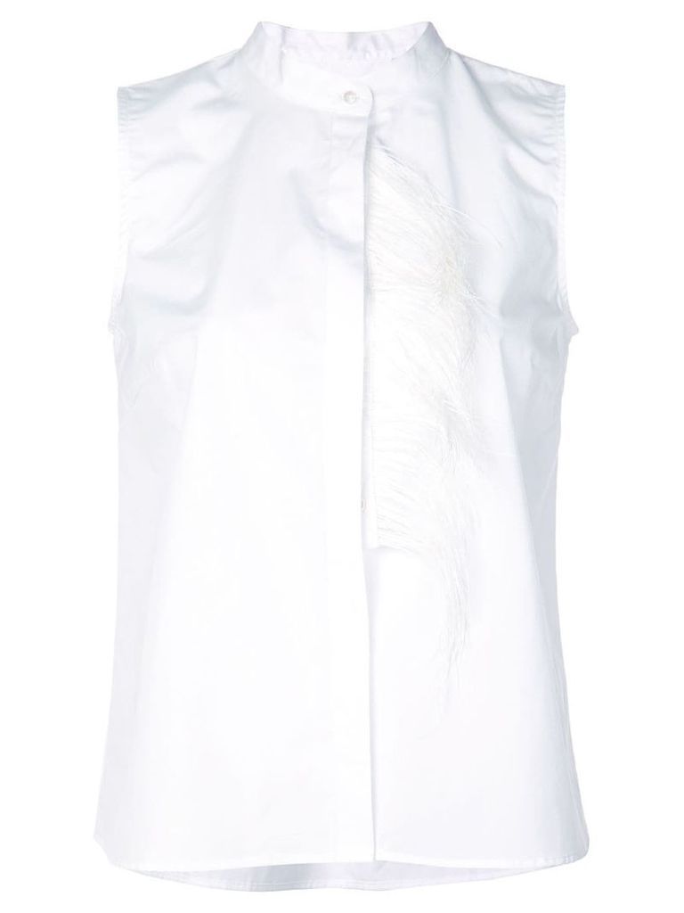 Sara Roka fringe detail shirt - White
