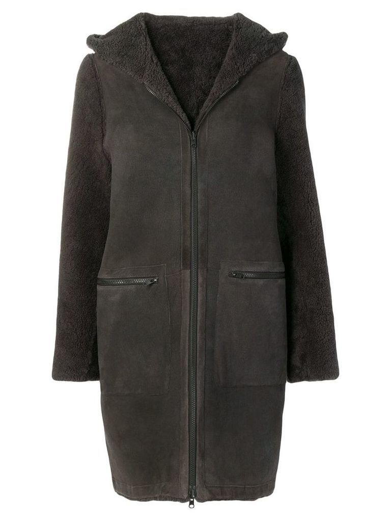 Liska Bill panelled coat - Grey