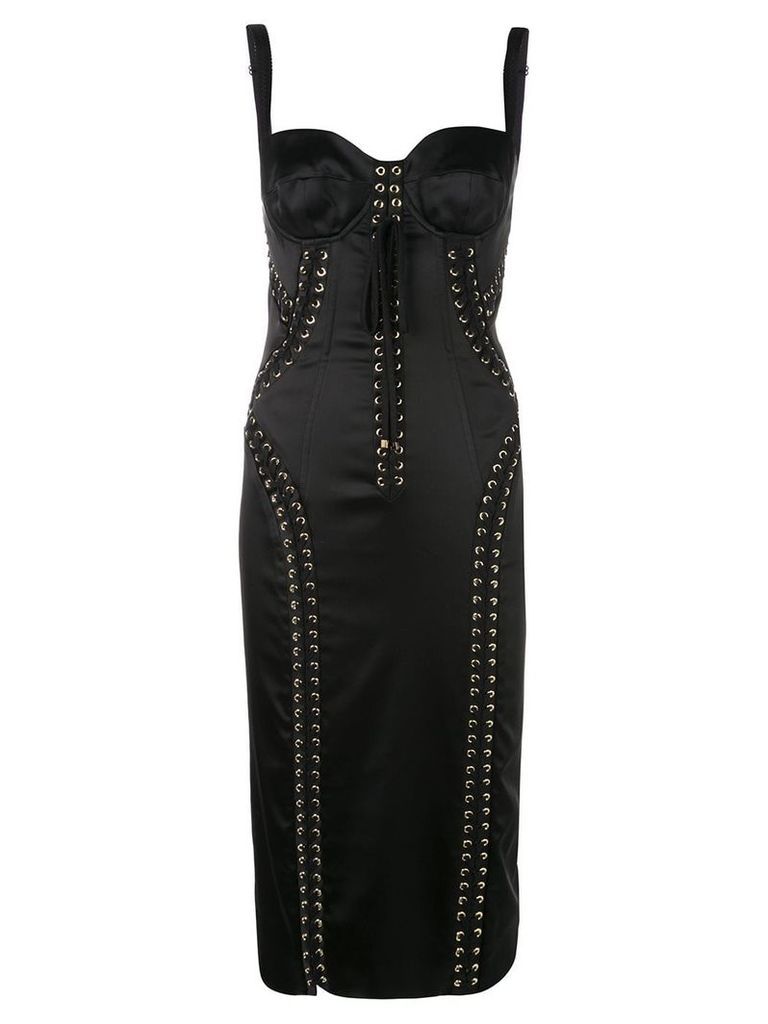 Dolce & Gabbana lace-up bustier dress - Black