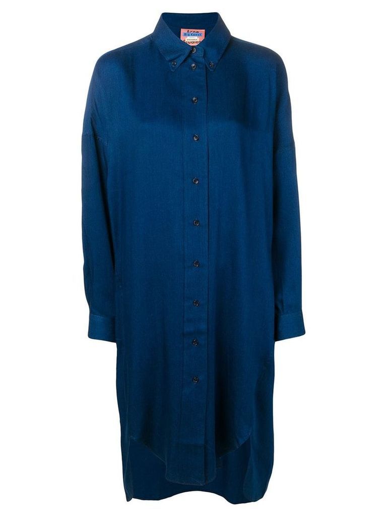 Acne Studios long sleeve shirt dress - Blue