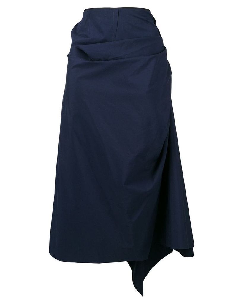 Marni gathered wrap skirt - Blue