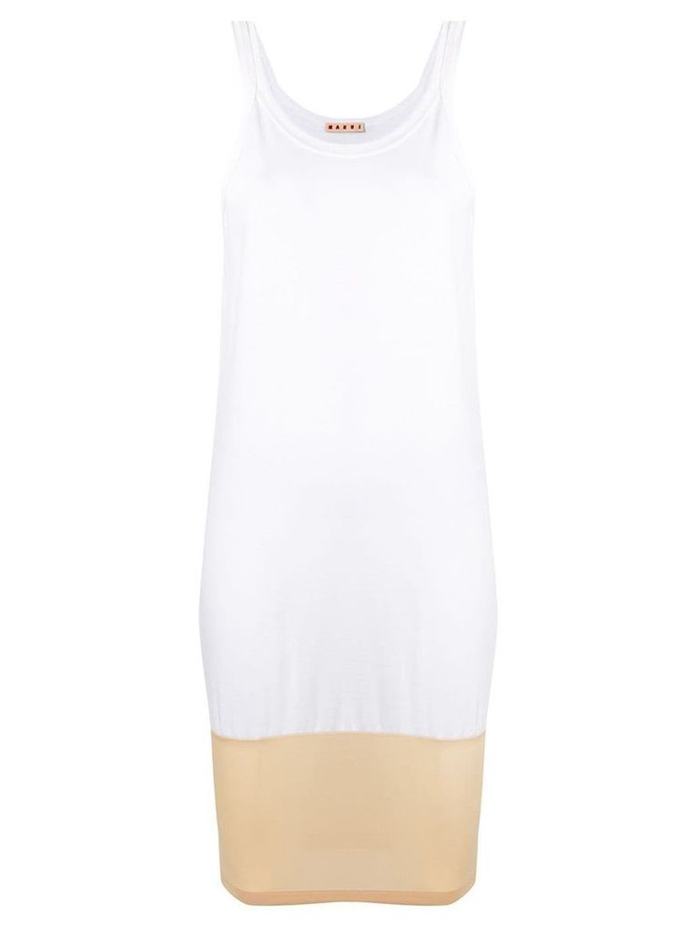 Marni long length vest top - White