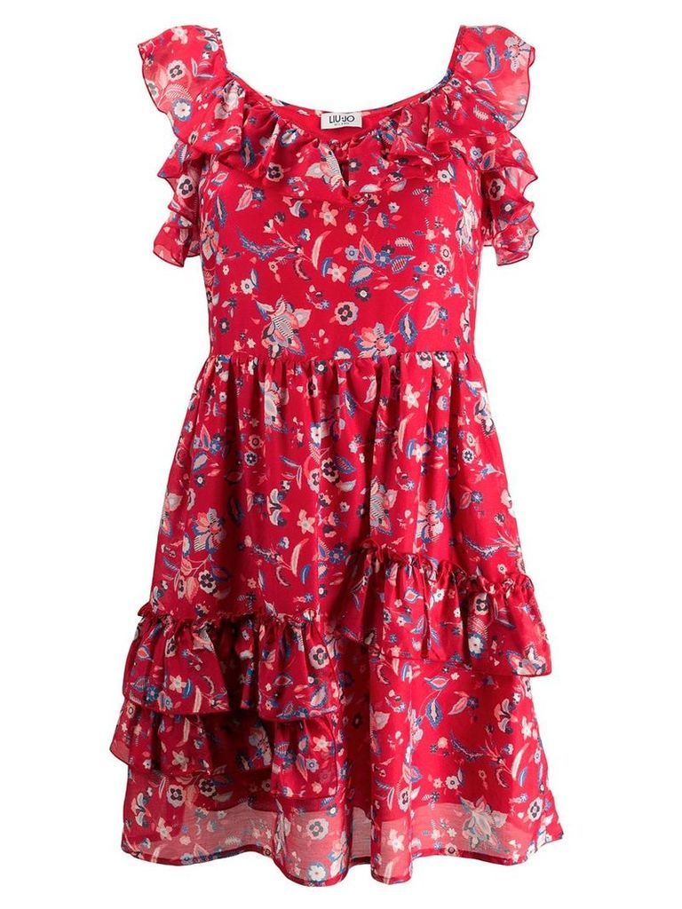 Liu Jo Texan flower print mini dress - Red