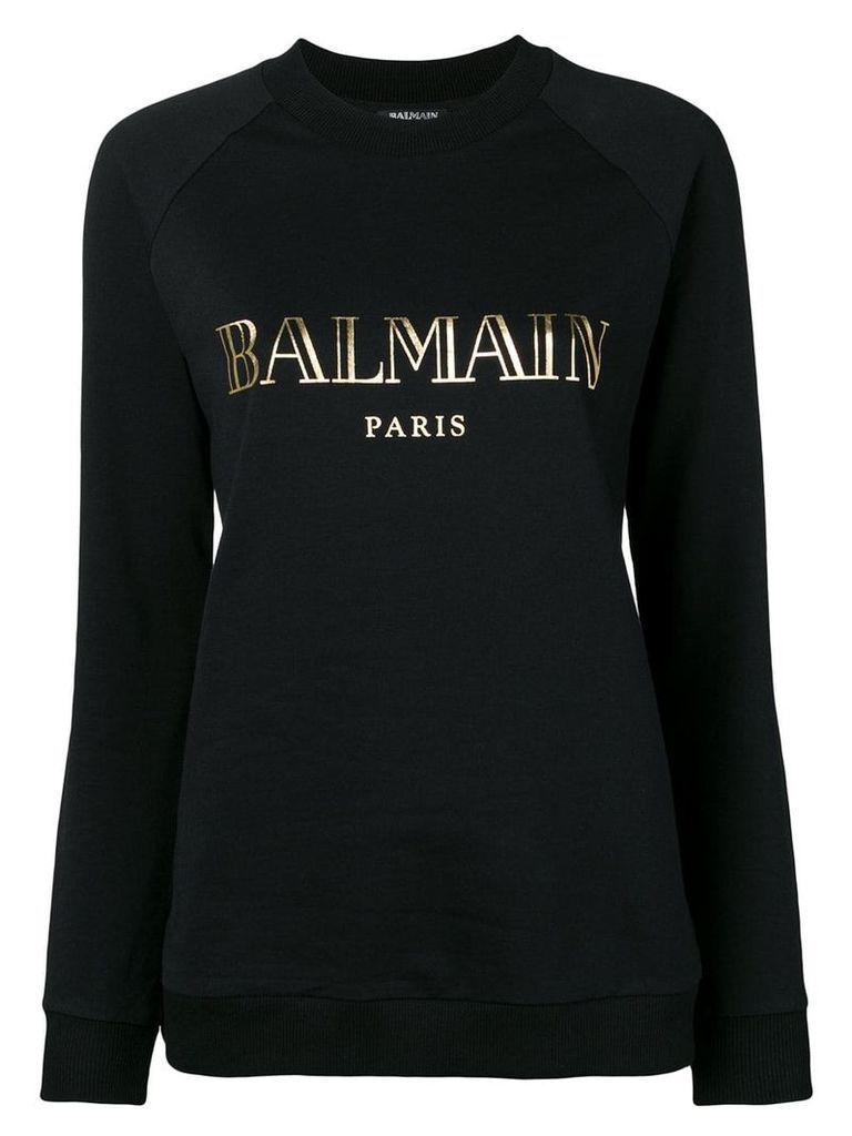 Balmain printed logo sweatshirt - Black