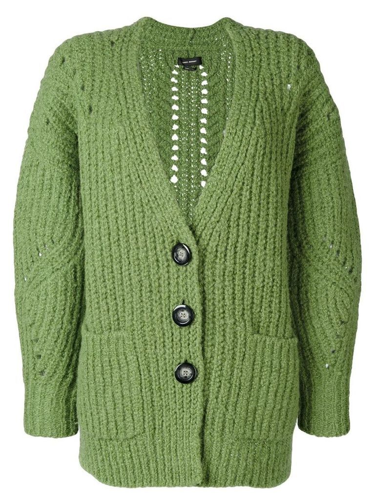Isabel Marant long knitted cardigan - Green