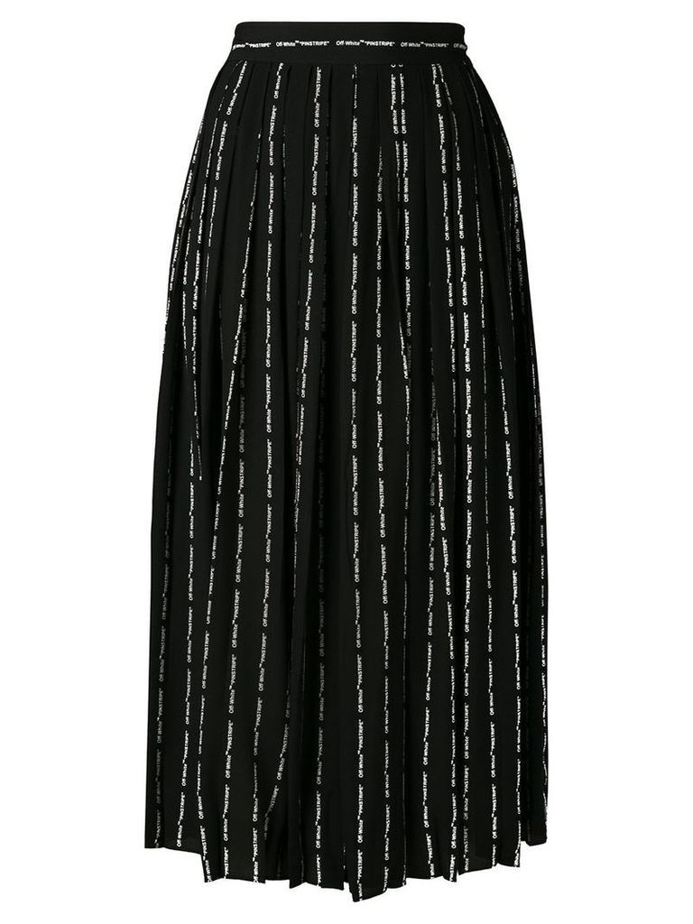 Off-White logo striped skirt - Black