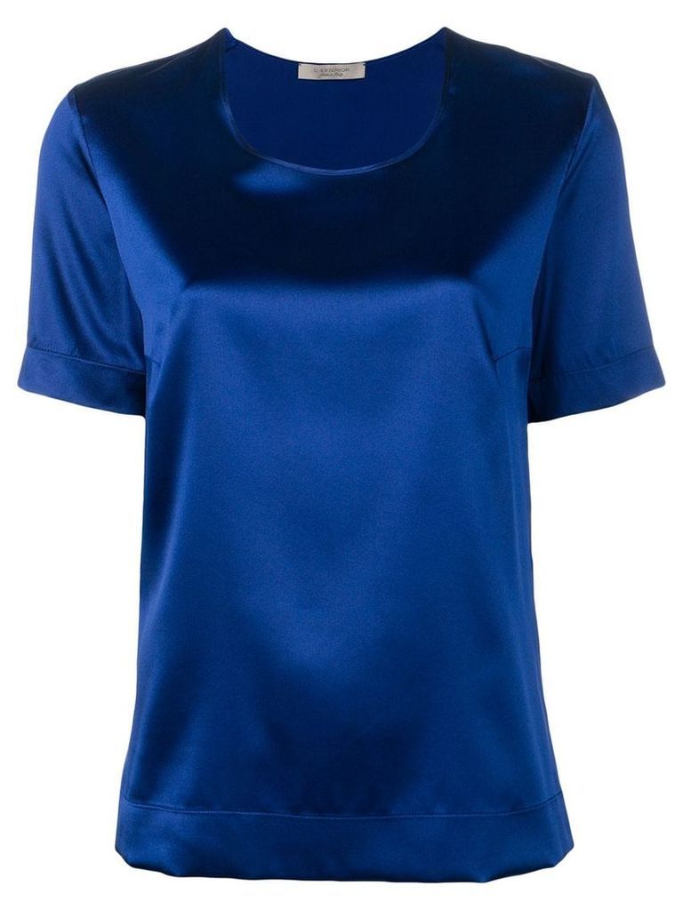 D.Exterior shortsleeved blouse - Blue