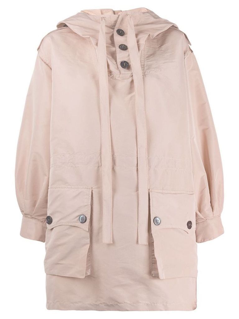 Nº21 button hooded jacket - Pink