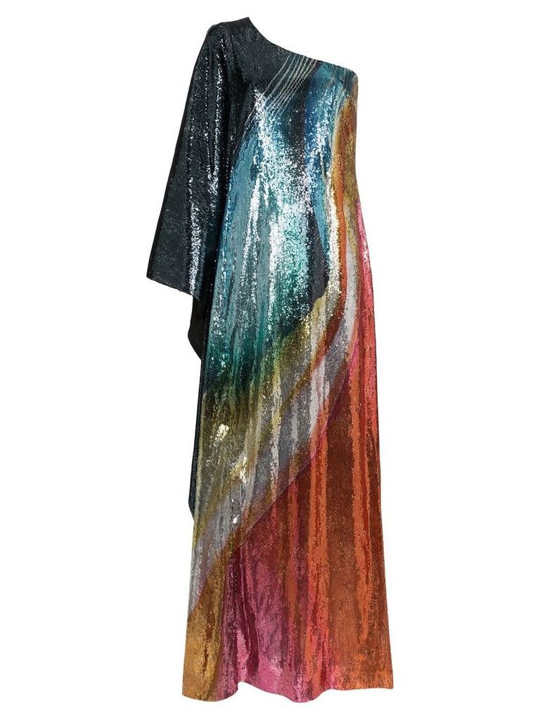 Mary Katrantzou Isole sequin one shoulder maxi dress - 022 Blown Glass