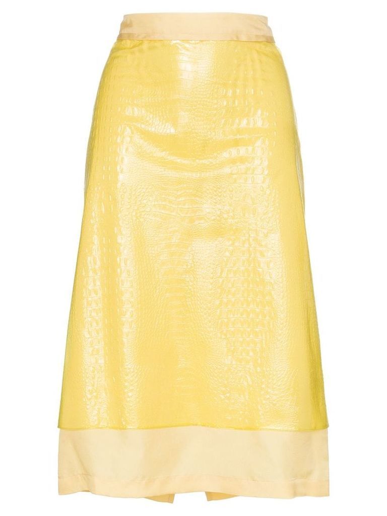 Sies Marjan Sula plastic overlay skirt - Yellow