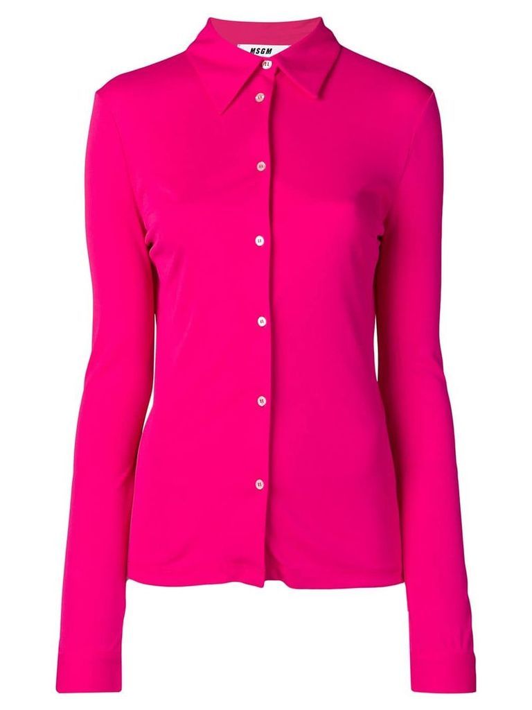MSGM slim fit tailored shirt - Pink