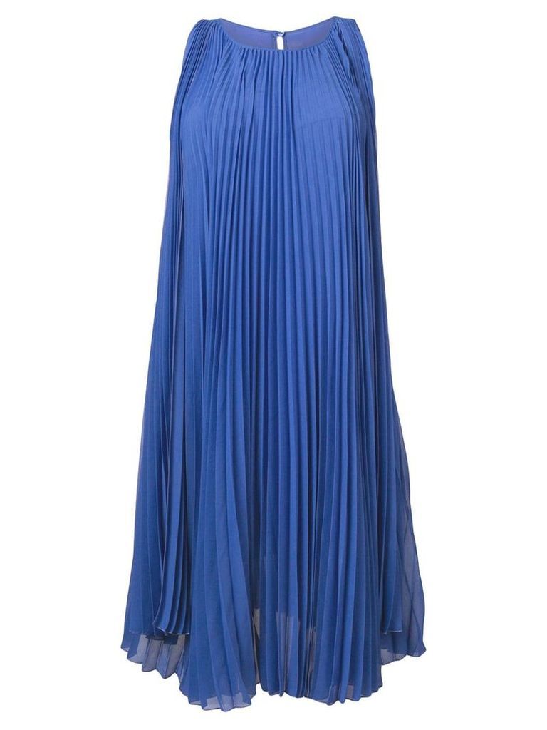 Max Mara pleated flared dress - Blue