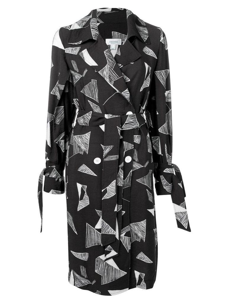 Jovonna abstract print wrap dress - Black