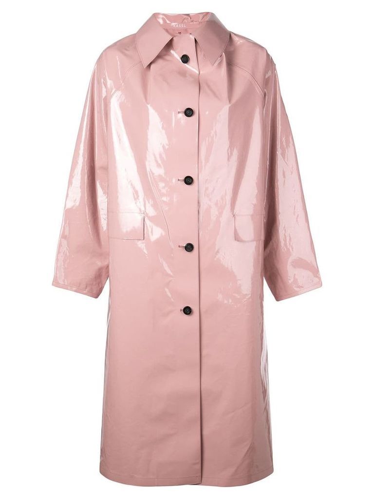 Kassl Editions oversized long trench coat - PINK