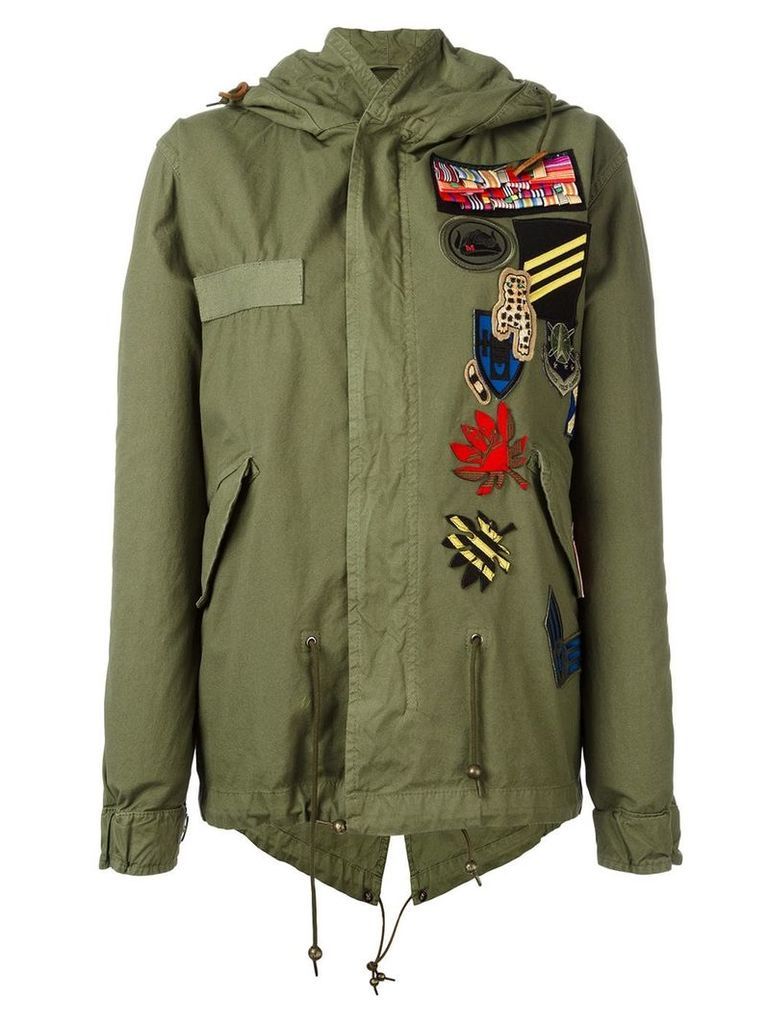 Mr & Mrs Italy multipatched short parka - Green
