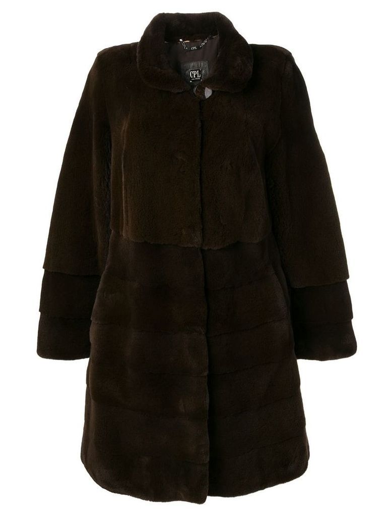 Liska classic midi fur coat - Brown