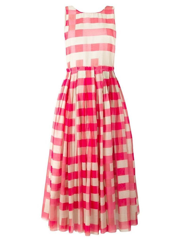 Sara Lanzi Vichy pinafore dress - PINK