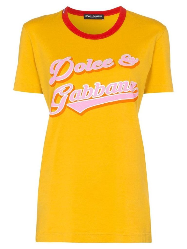 Dolce & Gabbana logo printed T-shirt - Yellow