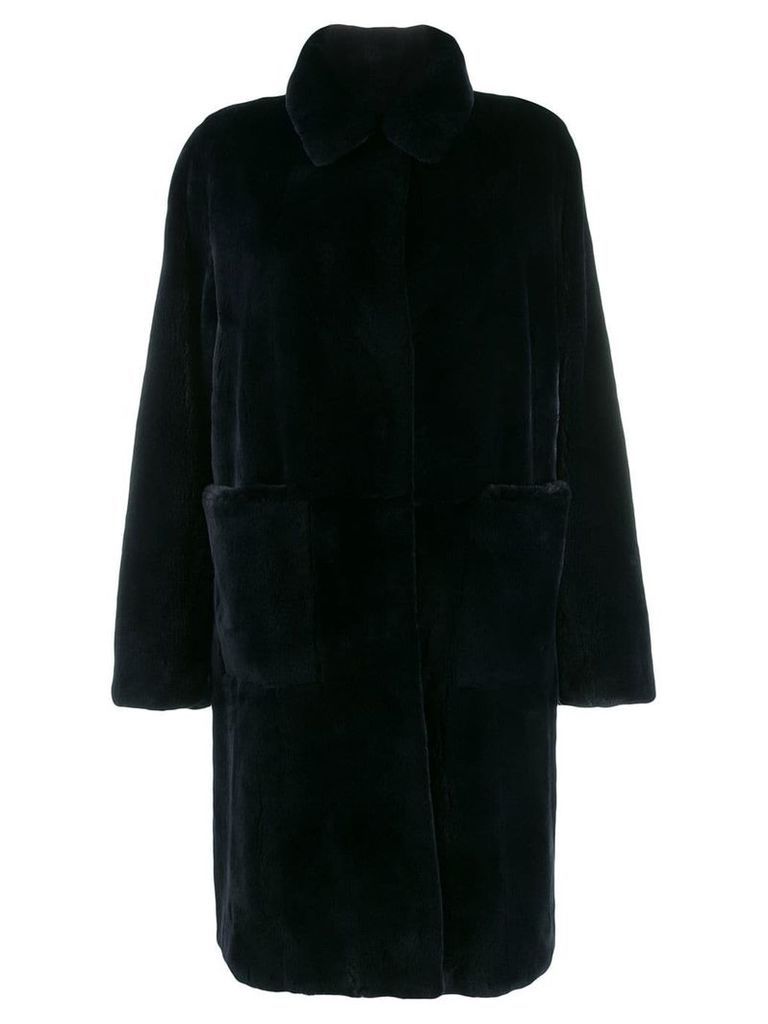 Liska collared coat - Blue