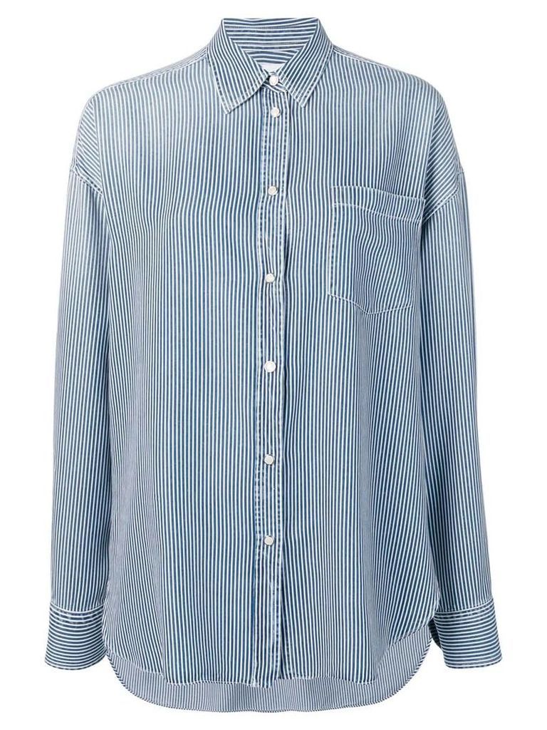 Ermanno Scervino oversized striped shirt - Blue