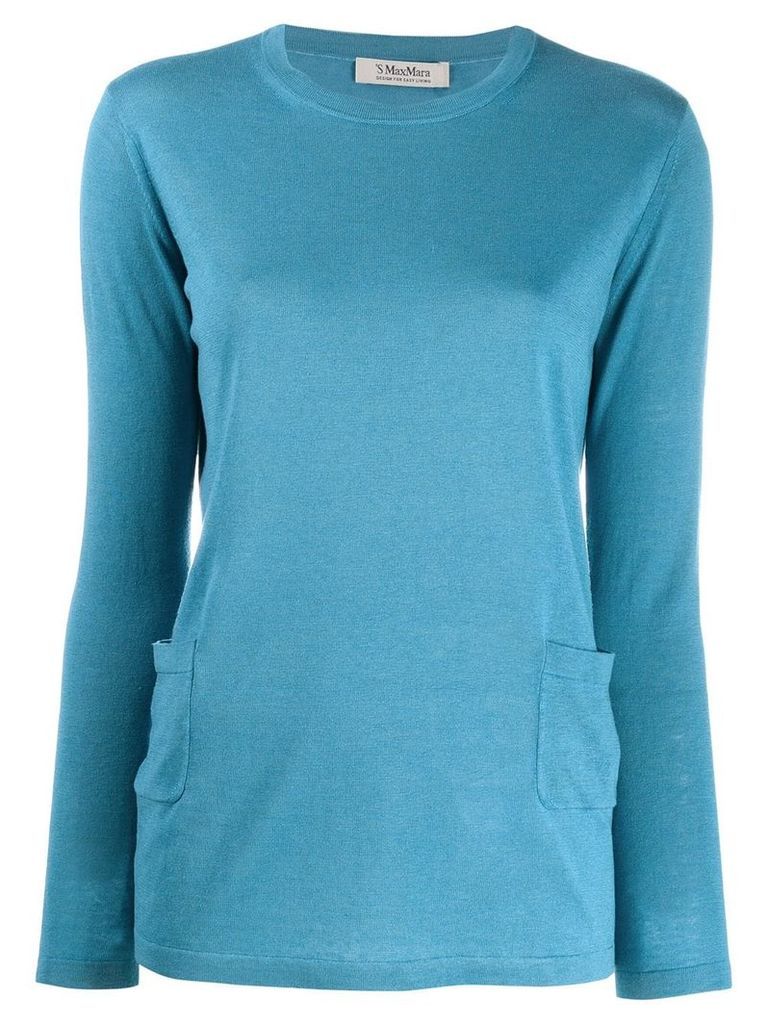 'S Max Mara classic pullover with pockets - Blue