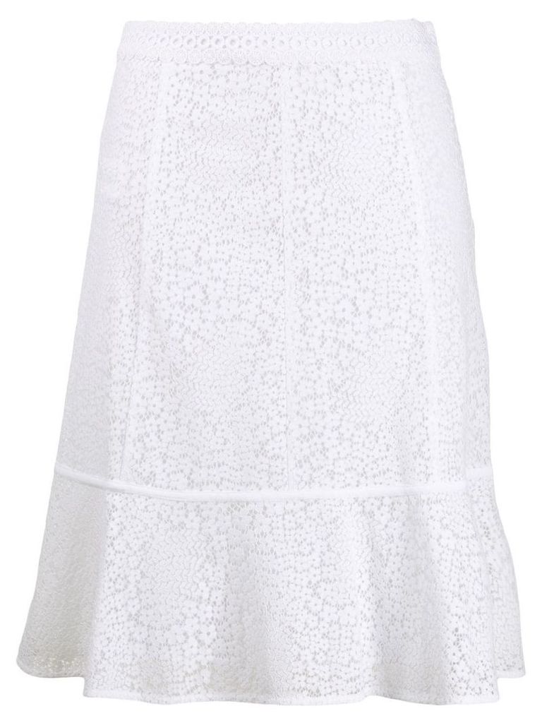 Michael Michael Kors embroidered floral skirt - White