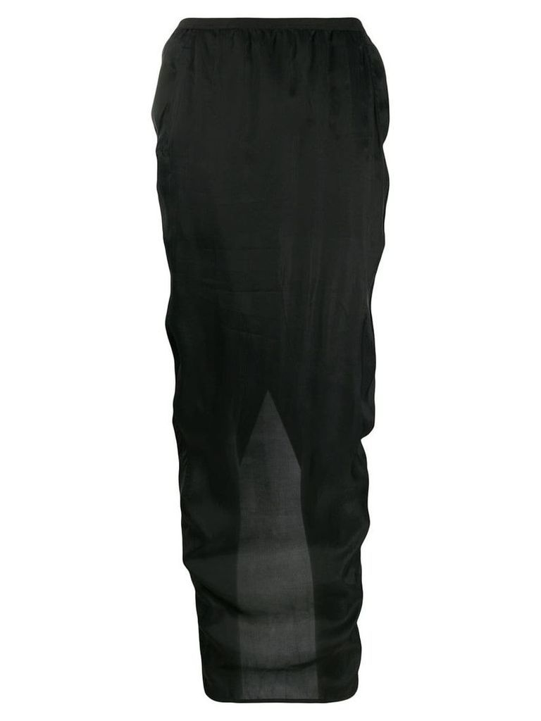 Rick Owens draped maxi skirt - Black